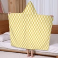 thumbnail image 5 of Yellow and White Checkerboard Pattern Hooded Bath Towel，60"x35" for Ages 3 To 12 Kids, Quick Dry Lightweight Soft Microfiber Hood Beach Towel Cover Up for Kids, 5 of 7