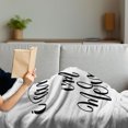 thumbnail image 3 of I'm Mermaid Soft Flannel Fleece Throw Blanket, Saying in Relation to Mythical Beings Awe Girl Aspirations Lettering, Cozy Plush for Indoor and Outdoor Use, 60" x 80", Black White, by Ambesonne, 3 of 5