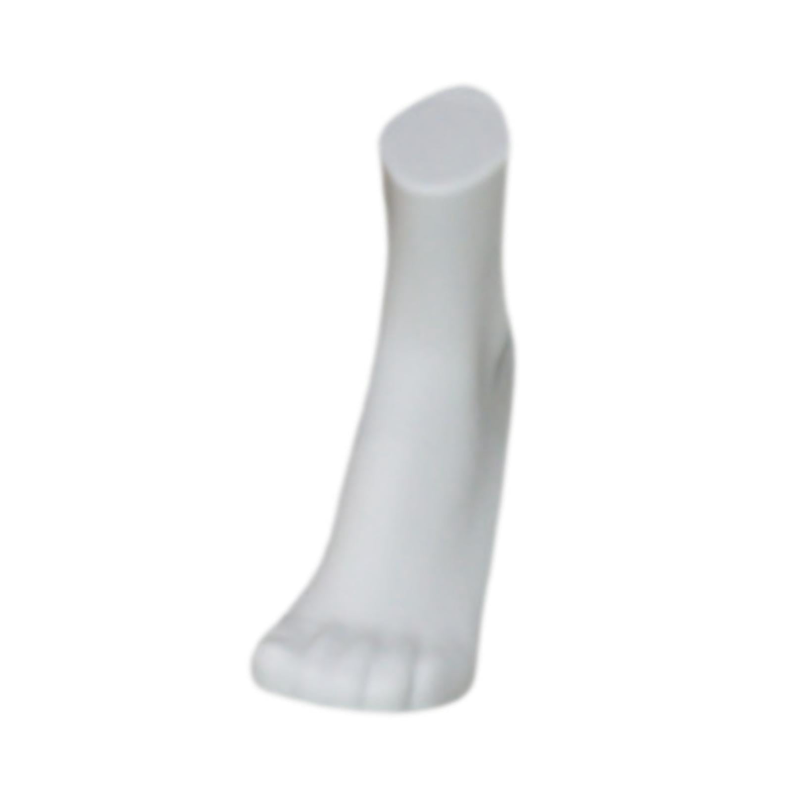 Zxpjkyu Male Mannequin Foot Model with Magnetic Base Photo Prop Sock Display Model for Short White