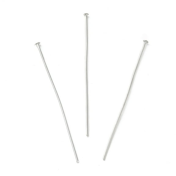 200pcs Iron Flat Head Pins for Jewelry Making 18 Gauge 55~56x1mm Head: 2.2mm