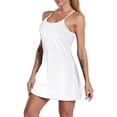 thumbnail image 6 of Women's Tennis Dresses, Golf Sports Dresses Built-In Bra And Shorts Pockets Sleeveless Sports Dresses,Solid Tennis Dress for Womens Workout Mini Dress, 6 of 9