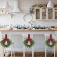 thumbnail image 4 of 10.6Inch Small Christmas Wreaths for Kitchen Cabinet,Artificial Christmas French Pine Wreath with Red Black Plaid Bow for Home Decor, 4 of 4
