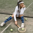 thumbnail image 5 of Bixox Blue Lightning Patterned Men's and Women's Knee Socks High Socks Outdoor Sports Socks, 5 of 5