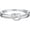 Silver, variant on Heart Shaped Stackable Ring, 925 Sterling Silver, Cubic Zirconia, Mother-Daughter Bond Ring
