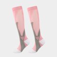thumbnail image 1 of Chaussettes de Soccer Confortables Respirantes Anti-Humidité Bas de Football Tube Moyen Extensible Sport Extérieur Escalade Randonnée Rose Rose>L/TG, 1 of 8