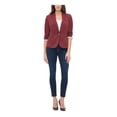 thumbnail image 3 of TOMMY HILFIGER Womens Maroon Buttoned Blazer Size: 0, 3 of 3