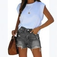 thumbnail image 7 of Jean Shorts Womens Womens Jean Shorts Baggy Jeans for Woman Denim Shorts Women Summer 2025 Trendy Women Denim Shorts High Waist Cut Off Ripped Jean Shorts with Pockets Stretchy Distressed Jorts, 7 of 7