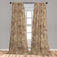 thumbnail image 2 of Earthy Tones Window Curtains, Minimal Nature Art Inspired Branches on Grunge and Rustic Back, Lightweight Decor 2-Panel Set with Rod Pocket, Pair of - 28"x63", Warm Taupe Pastel Brown, by Ambesonne, 2 of 3