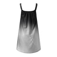 thumbnail image 6 of Sngxgn Women's A Line Midi Dress Straps V Neck Slit Party Slip Dress(Grey,XL), 6 of 9