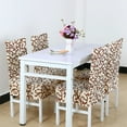 thumbnail image 2 of PiccoCasa Spandex Stretch Chair Slipcover with Flower Print for Decorative, White and Coffee, 2 of 7