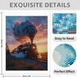 thumbnail image 3 of Diamond Art Kit for Adults, Vintage Train Sunset Journey Diamond Painting for Adults Beginners, DIY Diamond Art Painting Kits, 5D Diamond Painting Crafts for Home Decor 12x16 Frameless, 3 of 7