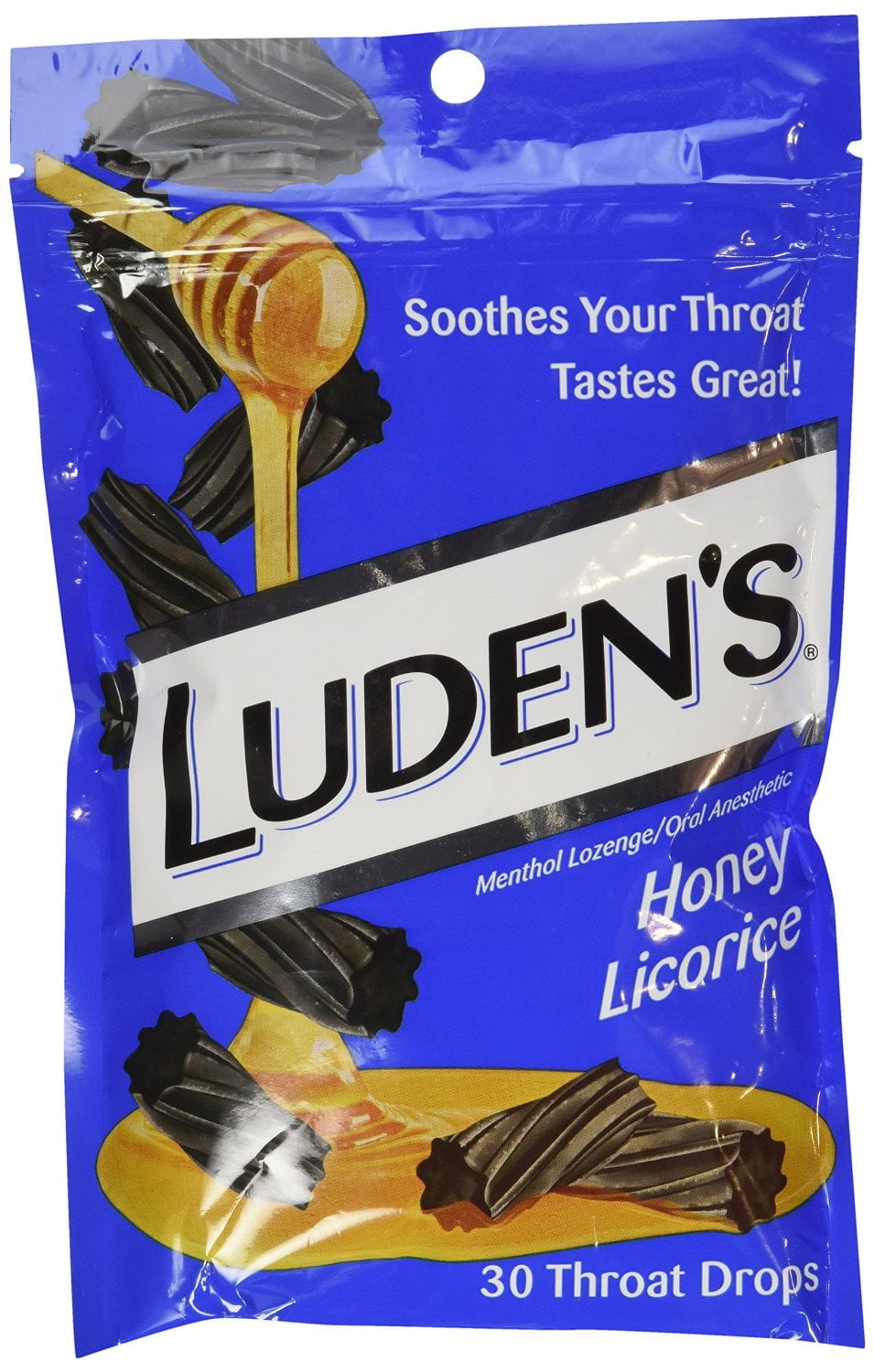 8 Bags Of Luden's Honey Licorice Throat Drops 30 Count Each