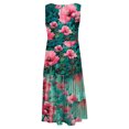 thumbnail image 5 of Viikei Womens Dresses Summer,Sun Dresses for Women Plus Size,Womens Fashion Holiday Summer Casual Printing Sleeveless Party Beach Loose Dress Green L, 5 of 5