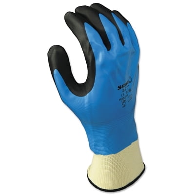 Showa Coated Gloves,Full,Foam,Nitrile,L,PR 377L-08