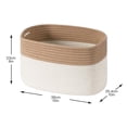 thumbnail image 2 of Caja de almacenamiento de cuerda de algodón, cesta rectangular para guardar juguetes de niños, caja organizadora para guardería, sala de estar y baño., 2 of 8