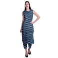 thumbnail image 1 of Moomaya Ensemble Kurta Sans Manches à Col Claudine Imprimé pour Femmes, Ensemble Ethnique 2 Pcs, 1 of 6