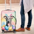 thumbnail image 4 of Happy Easter Italian Greyhound with Bunny Ear Headband and Flowers Travel Luggage Cover Greyhound Dog Lover Suitcase Dust Protective Decor - 13001, 4 of 5