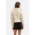 thumbnail image 2 of Blu Pepper Women's Cropped Turtle Neck Puffer Jacket with Front Pockets, 2 of 4