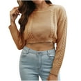 thumbnail image 2 of Pntutb Mujer Casual Moda Sólido Jersey Manga Larga Cuello Redondo Suéter Pntutb Pntutb-2892, 2 of 5