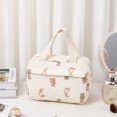 thumbnail image 5 of Btomtd Quilted Cloth Travel Makeup Bag with Large Capacity, Portable Tote for Toiletry Storage, Cosmetic Bags with Organizer Features, Toiletry Bag and Storage Bags, 4L, A, 5 of 8