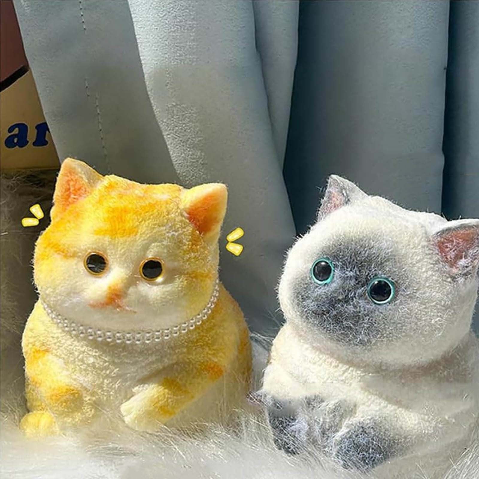 Vggrvlo Toys Savings Stress Fidget Toys Kawaii Cat for Stress Autistic ADHD Squeeze Ball Sensory Toys Birthday Gifts