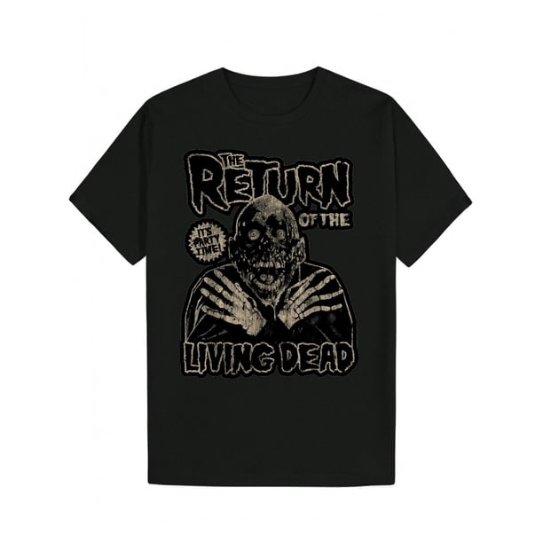 Men'S Casual Summer T-Shirt with Zombie Design - "The Return of the Living Dead" Graphic, Round Neck, Lightweight Cotton, Casual Wear|Zombie Graphic Shirt|Lightweight Tshirt
