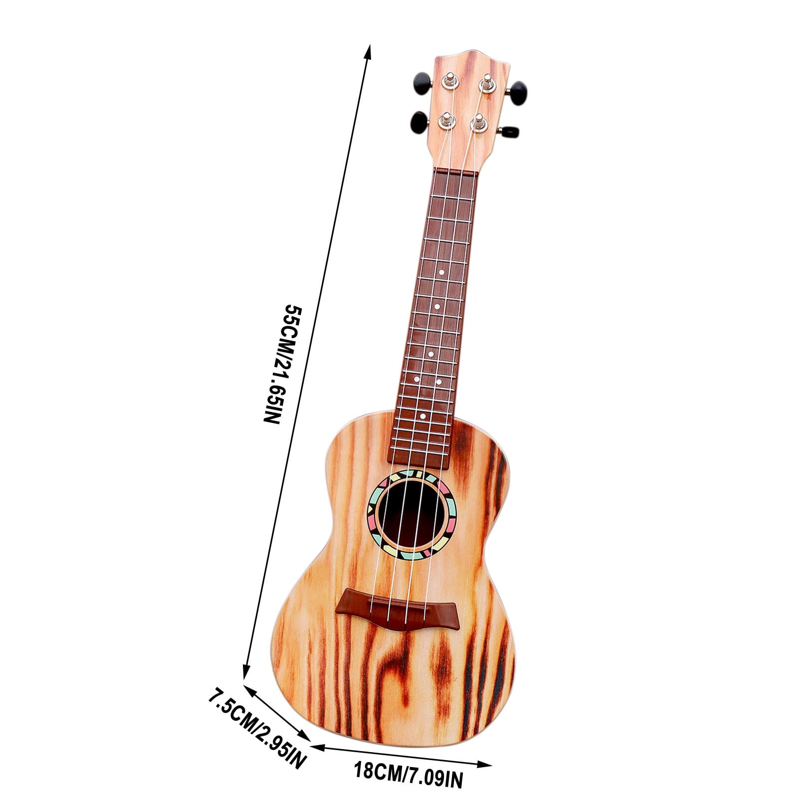 21 Inch Wooden Soprano Ukulele for Kids & Beginners - Full Size Starter Kit with Video Lessons, Nylon Strings (Includes Tuner & Bag) C