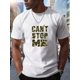 thumbnail image 1 of Camiseta de manga corta con estampado de camuflaje "Can't Stop Me", informal, cómoda y versátil, ideal para el día a día de primavera/verano. Para adultos, hombres, mujeres, adolescentes y jóvenes., 1 of 4