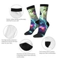thumbnail image 6 of Goofa Cosmic Cat In Window Printed Men's Crew Socks, Soft Durable Breathable Moisture-Wicking with Odor Control Cotton socks, 6 of 9