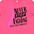 thumbnail image 4 of Inktastic Never Stop Fighting Breast Cancer Awareness Youth T-Shirt, 4 of 5