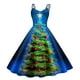 thumbnail image 3 of WILLBEST Vestido Informal Con Estampado Navideño Para Mujer, Sin Mangas, Para Fiestas Y Reuniones 965, 3 of 3