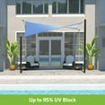 thumbnail image 2 of Coolaroo Outdoor DualShade Sun Sail and Hardware Kit, 95% UV Block Protection, 12' x 8' Rectangle; Santorini, 2 of 7