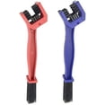 thumbnail image 1 of Dos herramientas de limpieza de cadenas de motocicletas y bicicletas, limpiador de cadenas, cepillo para bielas, herramientas de limpieza para mantenimiento de bicicletas de montaña, azul y rojo, 1 of 4