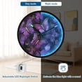 thumbnail image 5 of Indoor 12' Voice-Activated Luminous Decoration Wall Clock With LED Night Light Glowing Butterflies, 5 of 8
