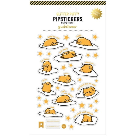 Gudetama Pipstickers Gude Vibes Only Glitter Puffy Sticker Set