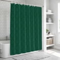 thumbnail image 5 of Polyester Fabric Dark Green Plaid Shower Curtain, Country Vintage Abstract Striped Lattice Waterproof Bathtub Curtain Bathroom Decor Set with Hooks 72 x 78 Inches, 5 of 6