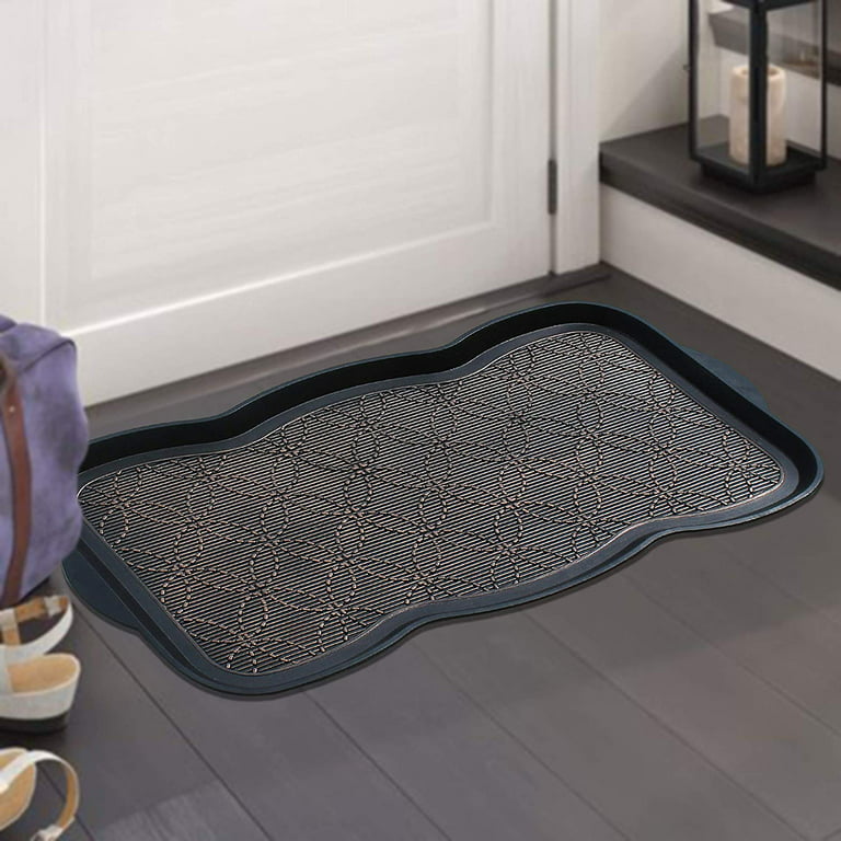  A1 HOME COLLECTIONS Heavy Duty Flexible 16 in. x 31 in. 100%  Rubber Boot Mat. Multi-Purpose for Shoes, Garden - Mudroom, Entryway,  Garage etc., Black/Copper : Home & Kitchen