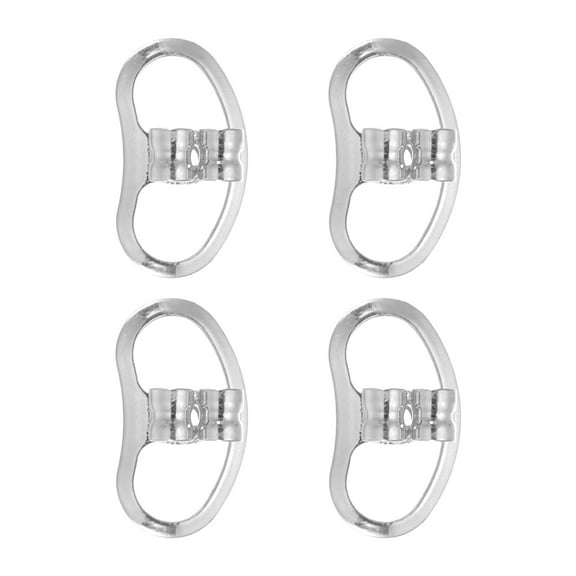 Uxcell Earring Backs Replacements, Large Metal Earring Support Lifter Backing with Butterfly Locking for Heavy Studs Droopy Ears Earlobe (Silver Tone, Pack of 4)