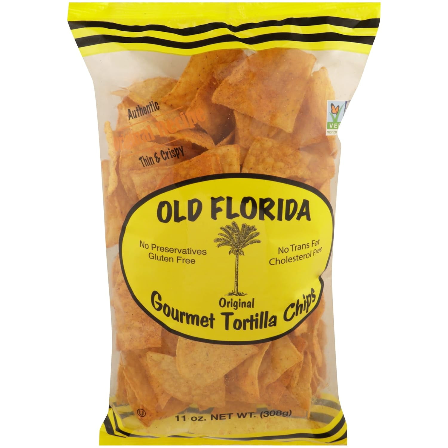 Pack of 6, Old Florida Gourmet Original Tortilla Chips 11 oz