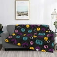 thumbnail image 2 of Goofa The Nightmare Before Christmas Pattern Fleece Throw Blanket for Couch, Soft Checkered Flannel Blanket for Sofa, Warm Cozy Decorative Blanket Fall Decor Gift-60"x50", 2 of 6