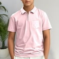 thumbnail image 2 of LIUYUNNN Kids Polo Shirt Boys Short Sleeve Boy Pink Button down Shirt School Uniform Shirts Casual Tops 7-8 Years Boy Clothes Boys Girls Four Seasons Outfits, 2 of 4