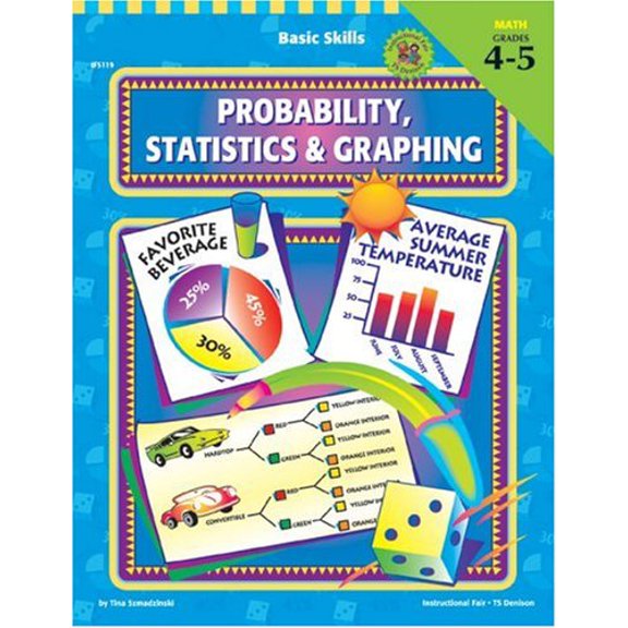 Pre-Owned Probability, Statistics & Graphing, Grades 4-5 (Basic Skills Series), 9781568224718, 1568224710, Paperback,