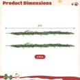 thumbnail image 2 of 2 Pcs 6ft Artificial Pine Garlands - Real Touch Pine Garland Set | Plastic Norfolk Pine Garland with Hanging Loops | Winter Pine Greenery Christmas Decoration for Mantel, Doorway, Wall Decor, 2 of 6