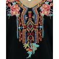 thumbnail image 5 of Women's Boho Embroidered Tops 3/4 Sleeve Mexican Peasant Shirts Bohemian Loose Tunic Blouses, 5 of 5