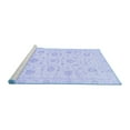 thumbnail image 2 of Ahgly Company Machine Washable Indoor Round Oriental Blue Traditional Area Rugs, 3' Round, 2 of 4