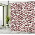 thumbnail image 5 of Ambesonne Mushroom Shower Curtain, Toadstool Vegetable Art, 69"Wx84"L, Black White Red, 5 of 5