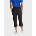 thumbnail image 2 of Hanes Women's French Terry Capri Pants with Pockets, 22" Black M, 2 of 4