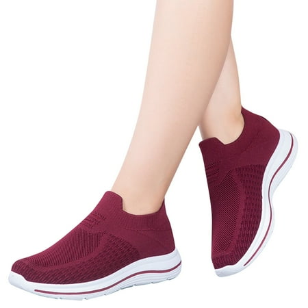 

Quealent Women Shoes Women s Fashion Star Sneaker Lace Up Low Top Comfortable Cushioned Walking Shoes Red 8