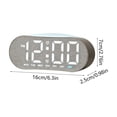 thumbnail image 3 of Digital LED Alarm Clock with Date and Temperature Display, Black Plastic, Adjustable Brightness, DST Auto-Set, Battery or AC, 3 AAA, 3 of 6
