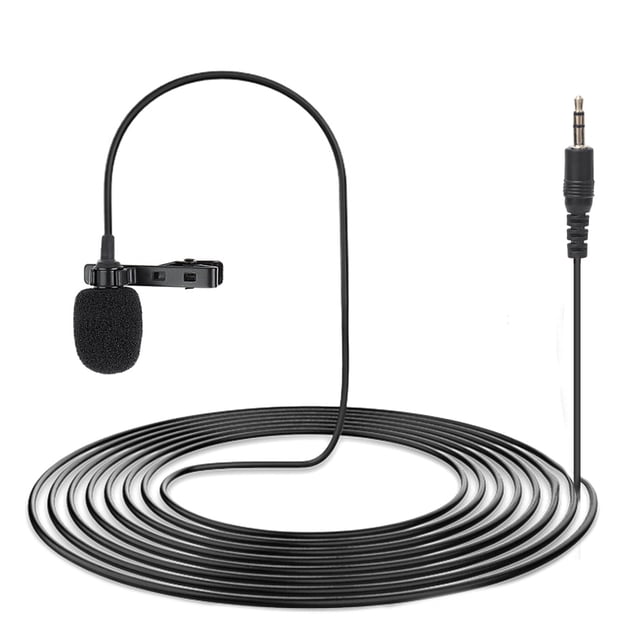 Micrófono con Clip ANGGREK Micrófono de Cuello Clip de Rotación de 360 grados